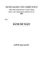 đề tài bánh mì ngọt