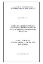 Nghiên cứu cải thiện môi trường cho làng nghề bánh tráng mỹ lồng tại xã mỹ thạnh, huyện giồng trôm, tỉnh bến tre    