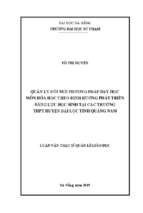 Quản lý đổi mới phương pháp dạy học môn hóa học theo định hướng phát triển năng lực học sinh tại các trường trung học phổ thông huyện đại lộc, tỉnh quảng nam.