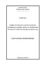 Nghiên cứu phân bố của cá mú đen chấm nâu (epinephelus coioides) trong các hệ sinh thái vùng hạ lưu sông thu bồn, hội an, quảng nam