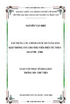 Xây dựng các chính sách an toàn bảo mật thông tin cho thư viện điện tử theo iso 17799 27001    