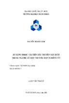 ứng dụng dmaic cải tiến dây chuyền sản xuất trong ngành gỗ   một trường hợp nghiên cứu