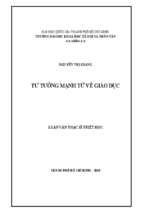 Tư tưởng mạnh tử về giáo dục    