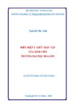 Biểu hiện ý thức học tập của sinh viên trường đại học hoa sen 