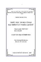 Triết học ấn độ cổ đại đặc điểm và ý nghĩa lịch sử    