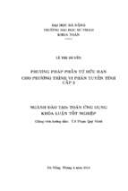 Phương pháp phần tử hữu hạn cho phương trình vi phân tuyến tính cấp 2