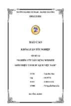 Nghiên cứu xây dựng website giới thiệu tour du lịch việt nam