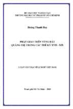 Phật giáo trên vùng đất quảng trị trong các thế kỷ xvii   xix 