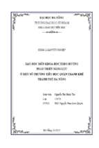 Dạy học môn khoa học theo hướng phát triển năng lực ở một số trường tiểu học quận thanh khê thành phố đà nẵng
