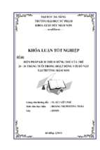 Biện pháp kích thích hứng thú của trẻ 24  36 tháng tuổi trong hoạt động với đồ vật tại trường mầm non.