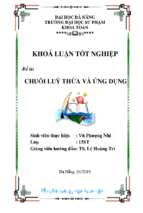 Chuỗi luỹ thừa và ứng dụng