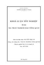 Ma trận nghịch đảo tổng quát