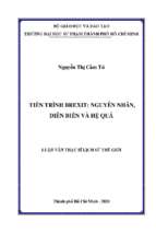 Tiến trình brexit, nguyên nhân, diễn biến và hệ quả 