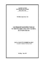 Sản phẩm du lịch đêm ở hội an từ trường hợp công viên văn hóa ấn tượng hội an.