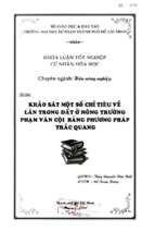 Khảo sát một số chỉ tiêu về lân trong đất ở nông trường phạm văn cội bằng phương pháp trắc quang 