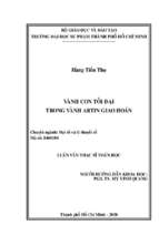Vành con tối đại trong vành artin giao hoán 