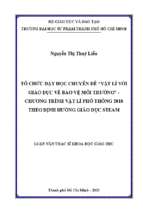 Tổ chức dạy học chuyên đề 