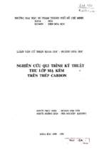 Nghiên cứu qui trình kỹ thuật thu lớp mạ kẽm trên thép carbon 