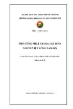Thờ cúng phật trong gia đình người việt đông nam bộ    