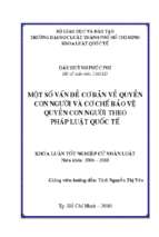 Một số vấn đề cơ bản về quyền con người và cơ chế bảo vệ theo pháp luật quốc tế