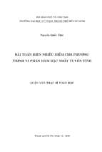 Bài toán biên nhiều điểm cho phương trình vi phân hàm bậc nhất tuyến tính 