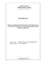 Phân lập và khảo sát đặc điểm sinh học của một số loài vi tảo trong sinh cảnh cát ven hồ ở huyện phong điền, tỉnh thừa thiên huế