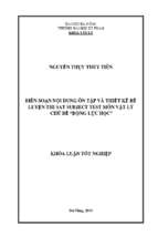 Biên soạn nội dung ôn tập và thiết kế đề luyện thi sat subject test môn vật lý chủ đề “động lực học