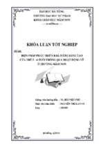 Biện pháp phát triển khả năng sáng tạo của trẻ 5 6 tuổi thông qua hoạt động vẽ ở trường mầm non