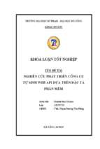 Nghiên cứu phát triển công cụ tự sinh web api dựa trên đặc tả phần mềm