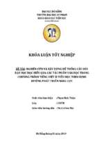 Nghiên cứu và xây dựng hệ thống câu hỏi dạy học đọc hiểu qua các tác phẩm văn học trong chương trình tiếng việt ở tiểu học theo định hướng phát triển năng lực