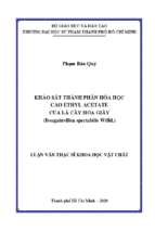 Khảo sát thành phần hóa học cao ethylacetate của lá cây hoa giấy (bougainvillea spectabilis willd.) 