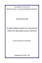 Tự điều chỉnh cảm xúc của người làm công tác trợ giảng tại ila vietnam 