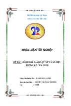 đánh giá năng lực xử lí số liệu thống kê của học sinh tiểu học.