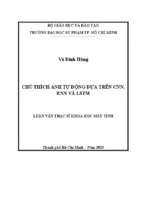 Chú thích ảnh tự động dựa trên cnn, rnn và lstm 