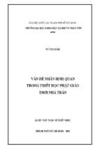 Vấn đề nhân sinh quan trong triết học phật giáo thời nhà trần    