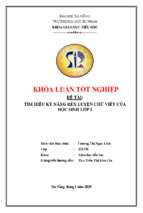 Tìm hiểu kỹ năng rèn luyện chữ viết của học sinh lớp 1