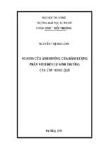 Nghiên cứu ảnh hưởng của hàm lượng phân nitơ đến sự sinh trưởng của cây húng quế