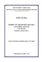 Nghiên cứu thành phần hóa học cao ethyl acetate cây tu hú (gmelina asiatica linn.) 