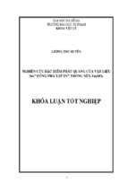 Nghiên cứu đặc điểm phát quang của vật liệu sm3+ đồng pha tạp tb3+ trong nền zn2sio4