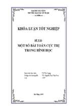 Một số bài toán cực trị trong hình học