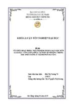 Tổ chức hoạt động trải nghiệm trong dạy học môn giáo dục công dân lớp 11 tại một số trường trung học phổ thông ở thành phố đà nẵng..