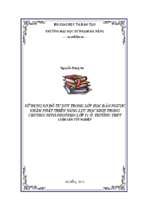 Sử dụng sơ đồ tư duy trong lớp học đảo ngược nhằm phát triển năng lực học sinh thông qua chương nitơ   photpho lớp 11 ở trường thpt