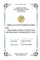 Hoạt động xã hội của phật giáo quận hải châu, thành phố đà nẵng.