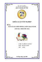 Một số giải pháp phòng chống bạo hành cho học sinh tiểu học.