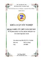 Nghiên cứu chiết tách chất màu từ nụ hoa hòe và ứng dụng nhuộm vải tơ tằm ở quảng nam