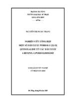 Nghiên cứu tổng hợp một số dẫn xuất pyrrolo [2,3 b] quinoxaline từ các dẫn xuất 1 benzyl 2 pyrrolidinone.