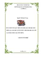 Phát triển năng lực thực hành hóa học cho học sinh thông qua dạy học chương nitơ  – photpho hóa học 11 (cơ bản) trung học phổ thông.