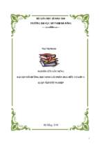 Nghiên cứu xây dựng bài tập bồi dưỡng học sinh giỏi phần hoá hữu cơ lớp 11