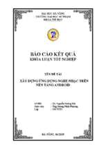 Xây dựng ứng dụng nghe nhạc trên nền tảng android