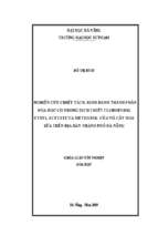 Nghiên cứu chiết tách, định danh thành phần hóa học có trong dịch chiết cloroform, ethyl acetate và methanol  của vỏ cây hoa sữa trên địa bàn thành phố đà nẵng